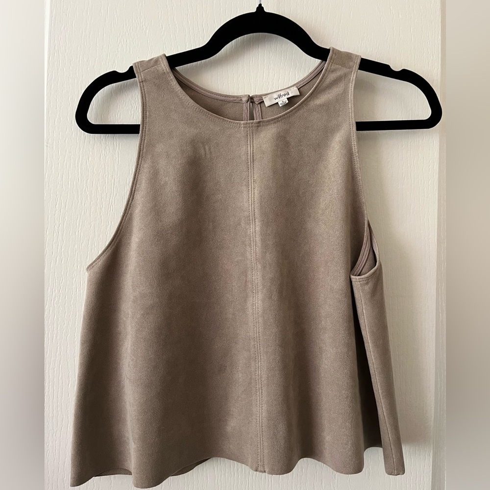 Wilfred Faux Suede Sleeveless Top - Picture 1 of 4